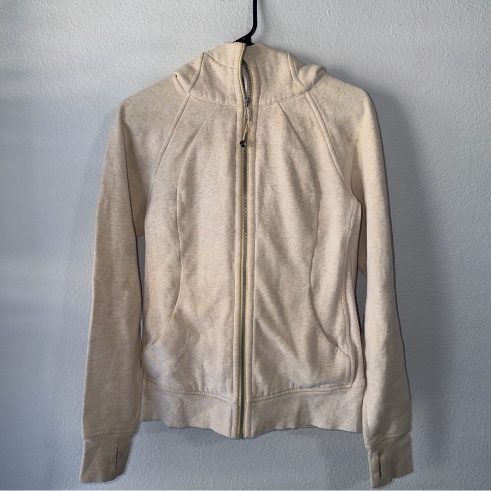 lululemon athletica Cream Zip-Up Utility Hoodie